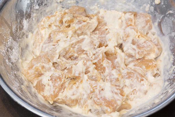 Add Cornstarch to chicken.