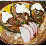 Chorizo stuffed Polblanos with Robus red salsa Tuesday, October 29, 2024.